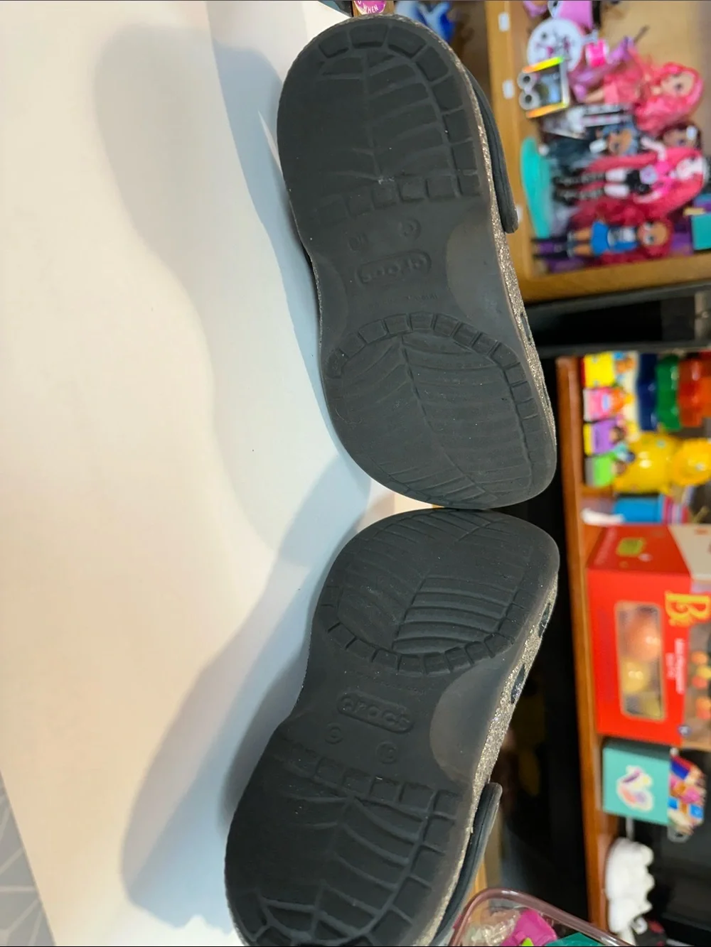 CROCS glitter finish